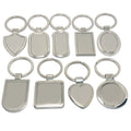 Wholesale Various Shapes Metal Blank Photo Keychain Frame Keychain Can Laser Engraved Logo Key Ring Custom Sublimation Key Chain