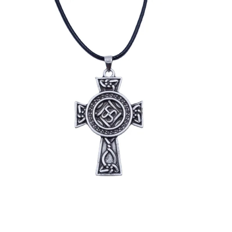 Viking Amulet Religious Pendant Solar Cross Armenian Celts Irish Knot Druid Necklace Jewelry