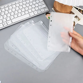 Hot Sell Pvc Transparent A4 A5 A6 A7 B5 Pouch Binder Photo Pocket PVC Bills Card Bags Storage Book Accessory Bag
