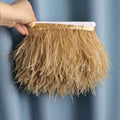 Wholesale 10-13cm Natural 2ply Dyed Ostrich Feathers Trim Fringe with Customizable Colors for Clothing Accessories