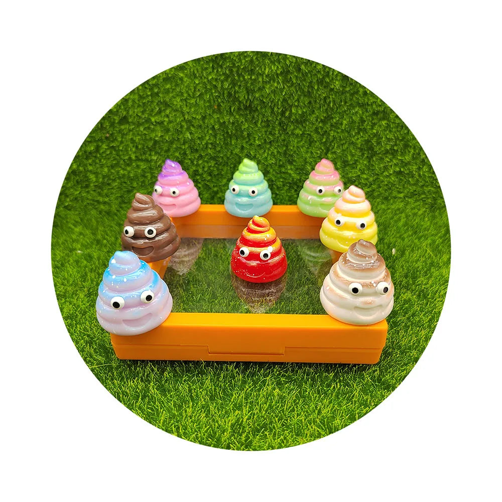 3D Rainbow Colorful Stool Cute Slime Decors DIY Resin Beads for Event Styling Wedding Favors Accessories Gift Toys