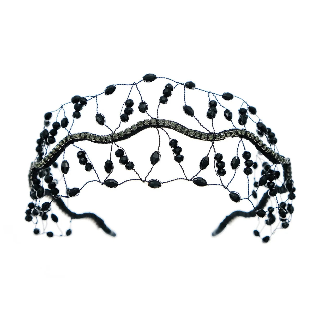 Fashion Handmade Hair Accessories Crystal Headband Rhinestone  Bridal Tiara Fashion Girl Headpiece Bridal Headwear for Wedding