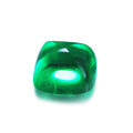 Verdant Green 10x10 mm Sugar Loaf Lab Grown Hydrothermal Emerald Stone for Pendant Colombian Emerald