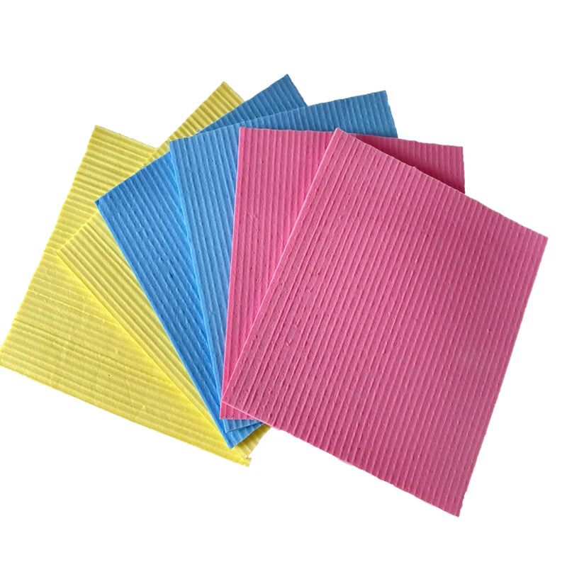Wholesale Natural Super Absorbent Cotton  Cellulose Sponge Cleaning Dish Cloth  Kitchen-4mm Thickness