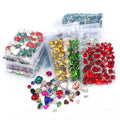 Hot Selling 24 Colors Mixed 8 Shapes Loose Crystal Rhinestones with Cup Chain for Handmade 24 Colors