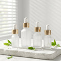 30ml Frosted Glass Dropper Bottle-Screen Printed Cosmetic Serum & Essential Oil Bottles 10ml 15ml 20ml 50ml 100ml