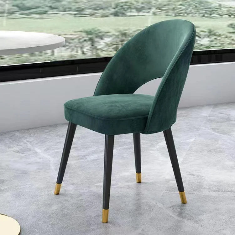 BST Luxury Velvet Dining Room Furniture Leather Modern Chair Restaurant Banquet Dining Room Chairs Metal Legs
