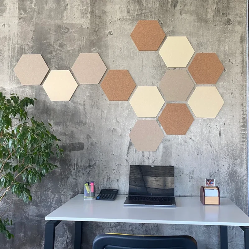Factory Price High Density Sound  Felt Polyester Fiber Hexagonal Absorbing Decor Wall Insulation