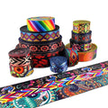 Deepeel RD033 3.8/5cm Garment Accessories Jacquard Printed Ribbon for Bag Strap Ethnic Style Webbing