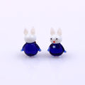 Miniature Small Murano Lampwork Glass Family Rabbit Animal Figurine