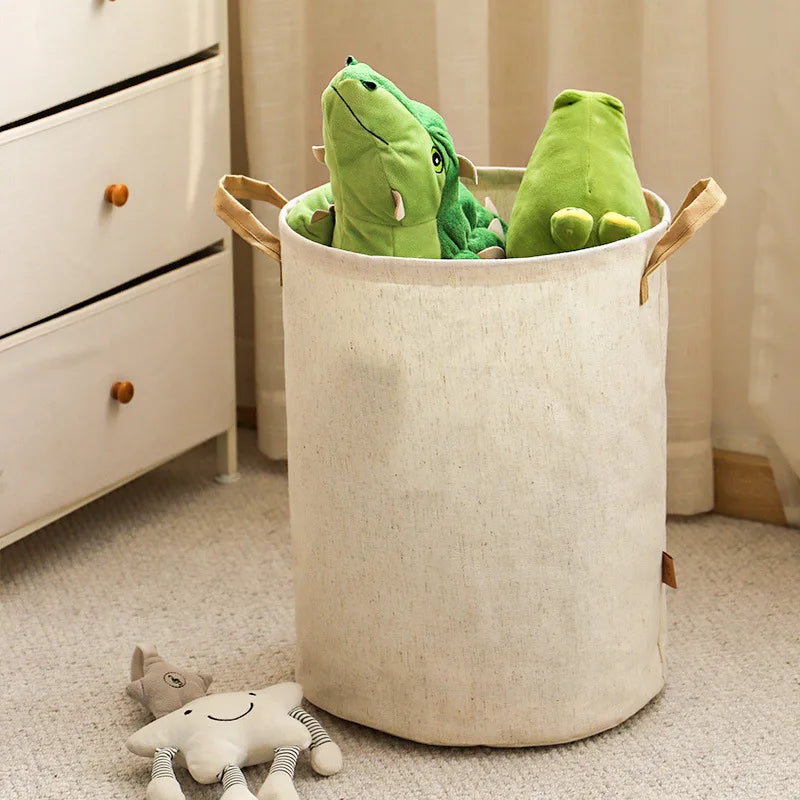 Tianshan Large Capacity Collapsible Laundry Basket Waterproof Cotton Linen Storage Bag Dirty Clothes Bedroom Box