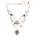 Multi-Colored Necklace Weave and Sew Multi Woven Heart Illusion Necklace