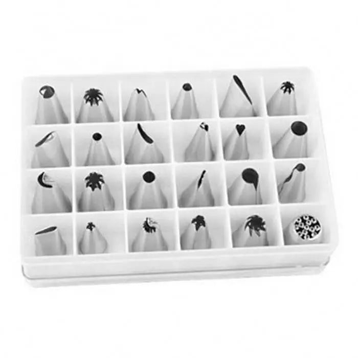 2019 Hot Sell 24pcs Cake Decoration Icing Piping Nozzles Kit Set / Cake Decorating Tips