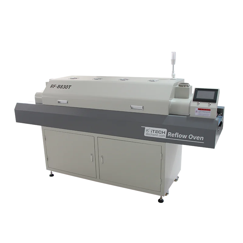 ITECH RF-830T High Efficiency SMT Reflow Oven Desktop Hot air Smd Reflow Soldering 8 Warm Zones Reflow Solder Oven for Smt Pcb