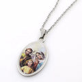 316L Stainless Steel 12style Custom Initial Pendant Necklace Charm Jewelry Christ Virgin Mary Jesus for Men and Women