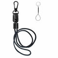 Adjustable Neck Lanyard Keychain Strap Phone String Lanyards PU Leather ID Badge Lanyard Necklace with ID Holder Clip