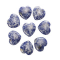 DIY Blue Sand Stone Puffy Hearts Gemstone Crystal Hearts | Puffy Hearts | for Wholesale From Ruby Agate