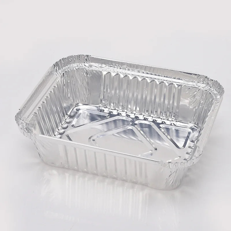 600ml Fast Food Disposable Foil Bbq Grill Pan Half Size Medium Aluminum Foil Container