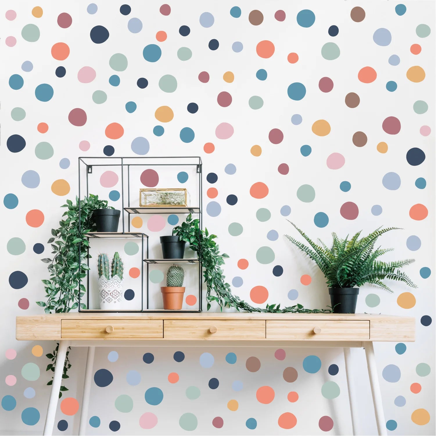 Custom Colorful Dot Wall Stickers for Kids Bed Room Self-adhesive Home Kindergarten Wall Decoration Children's Room Decals