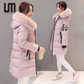 Liu Ming Fall Winter New Arrivals Women Cotton Polyester Hooded Slim Fit Long Plus Size Jacket Coat