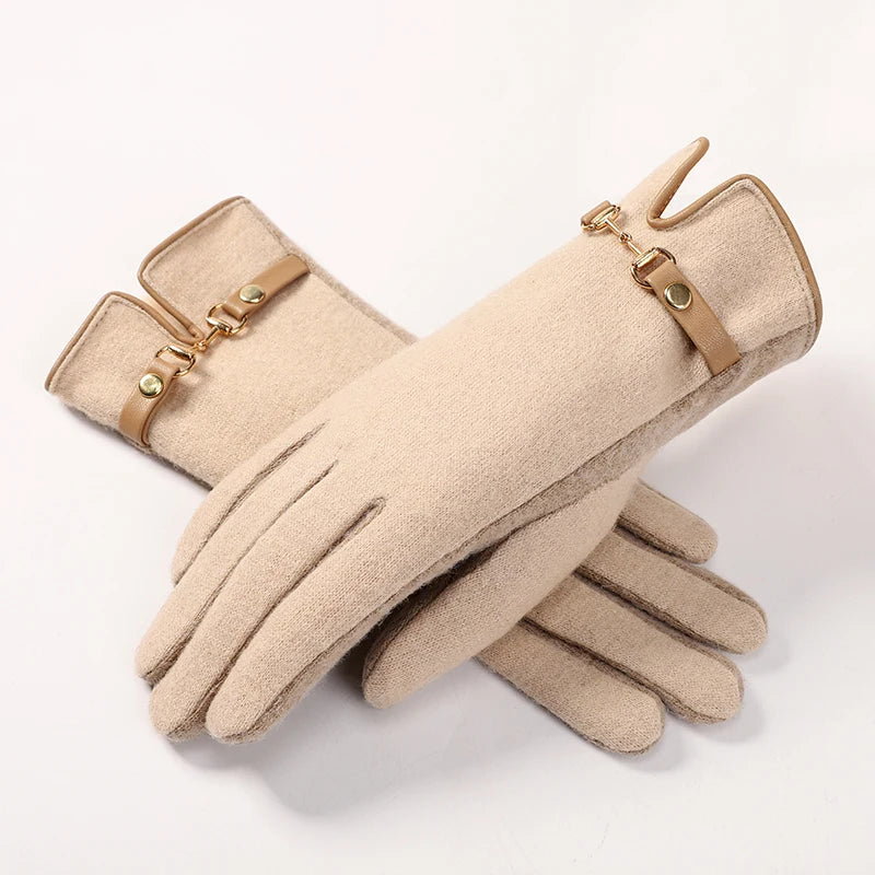 Cheap Outdoor Wool Ladies Warm Fashion Touch Screen Women Bike Cycling Winter Gloves