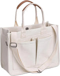 Women's Large Canvas Tote Bag for Everyday Use Convenient Laptop Crossbody Purses with Pockets for Work Beach or Gym MegaBDM
