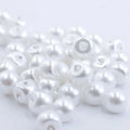 Hisenlee 6 Size White/Ivory Sewing Buttons 6mm 8mm 9mm 10mm 12mm 14mm Side Hole Plastic Pearl Acrylic Buttons for Garment