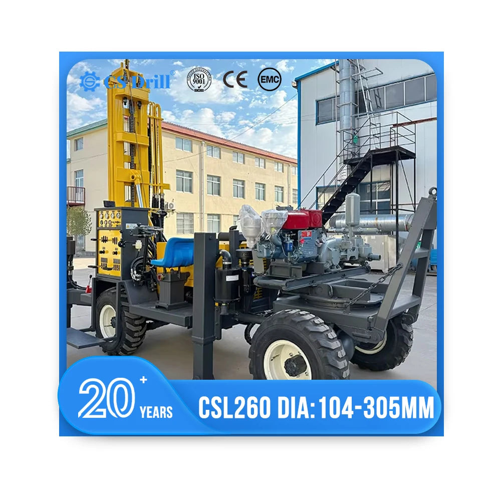 CSL260 Factory Price Water Well Drilling Rig Machines 260m Deep Water Well Drilling Rig Crawler Drilling Rig