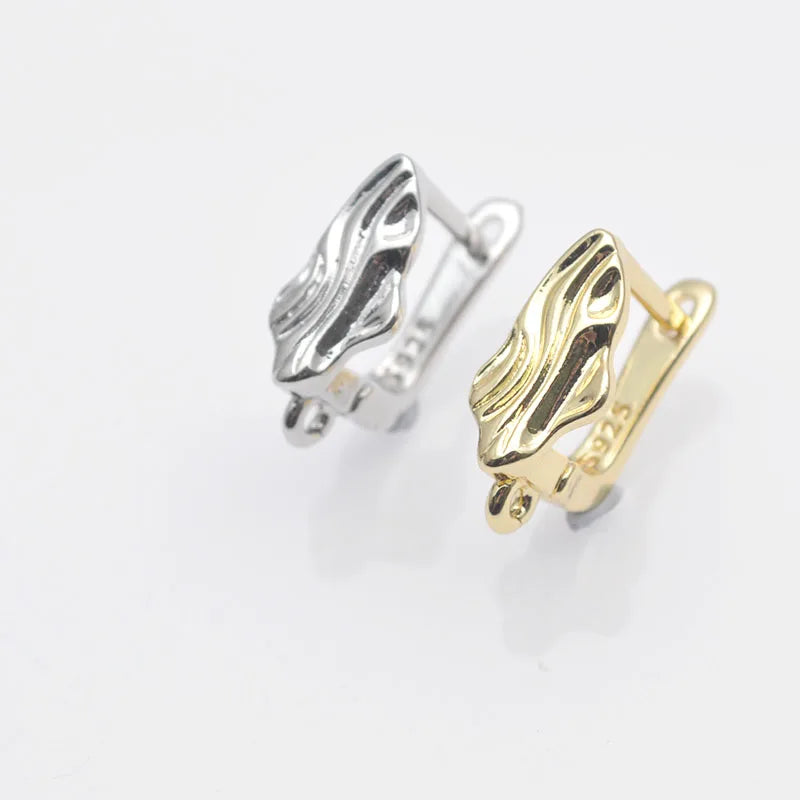 Fashion Gold Plated Leaf Shape Hook Ear for Making Earrings