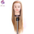 Factory Sale Hairdresser Head Blond Long Hair Mannequin Doll Synthetic Hair Mannequin Training Head With Clamp