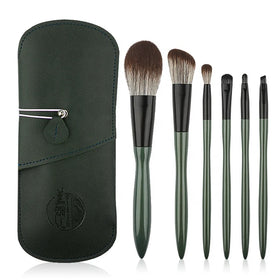 Personalised Mini Synthetic Vegan Professional Luxury Custom Logo Private Label Wood Handle 6-Piece Travel-Friendly Makeup Brush