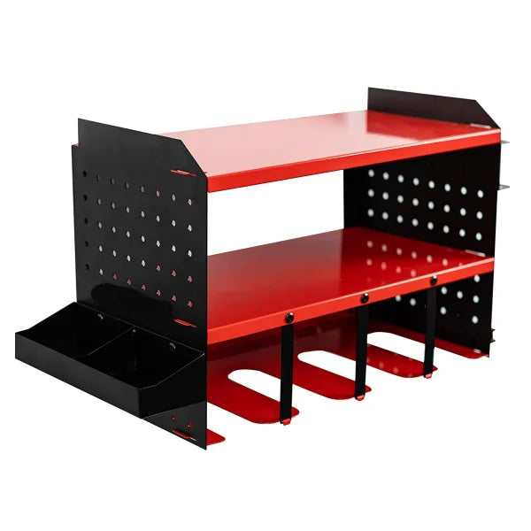 Pegboard Power Tool Organizer Wall Mount Drill Holder Garage Storage Rack with Screwdriver Holder
