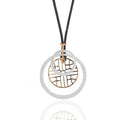 Hot Trendy Customized Double Circle Hollow Disc Dangle Drop Pendant Necklace