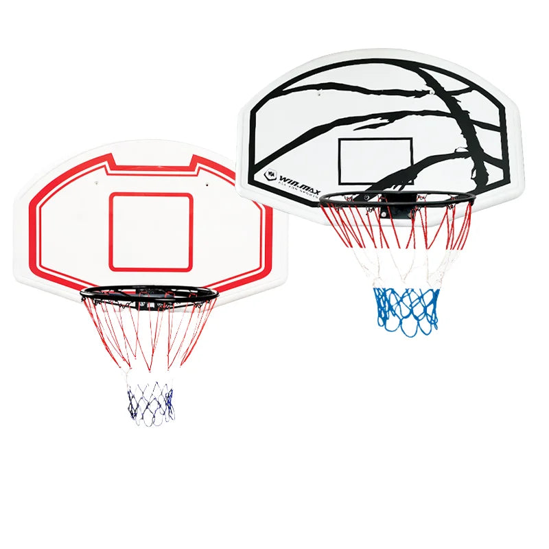 WIN.MAX Indoor Basketball Backboard 18 X12Inch with 45 cm Hoop Rim for Home and Office Door Wall Mount Practice