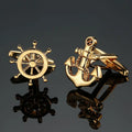 Anchor Golden Supplier Cufflinks for Men Engagement Mens Stainless Steel Cufflink Blank French Shirt With Cufflinks