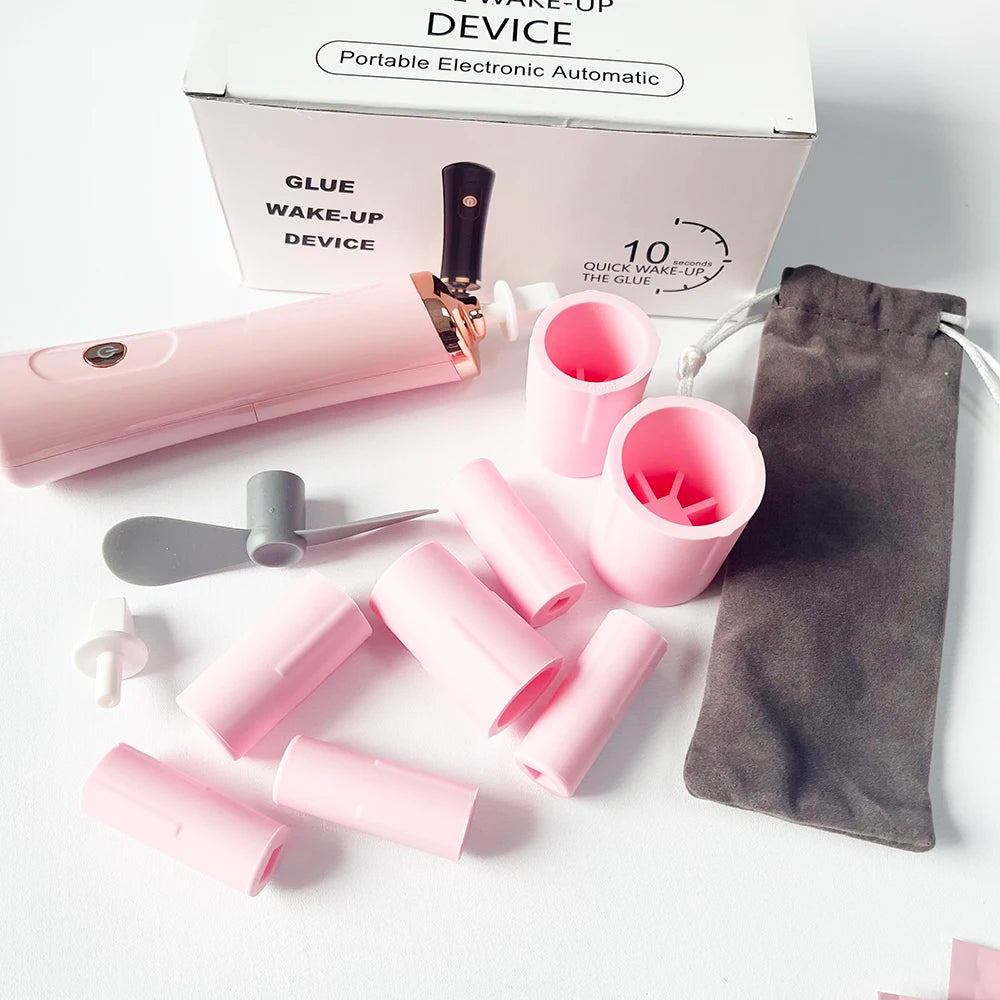 Hot Selling pink Eyelash Glue Shaker Gel Mixer Shaker Machine/glue Wake-up Device /eyelash Extension Mixer Lash Glue Shaker