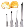 Stainless Steel Puff Nozzle Cupcake Injector Pastry Syringe Cream Piping Tip Kit