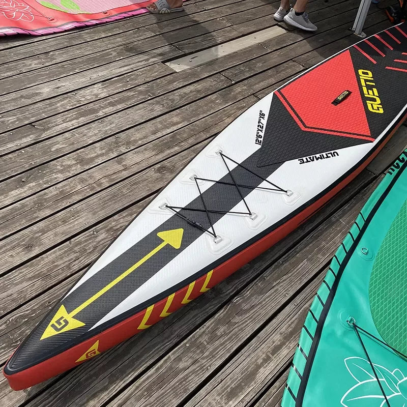 Dropshipping 12'6" Waterplay Surfing Wakeboard Sup Board Soft Top Surfboard Water Sports Supboard Racing Sup Paddleboard
