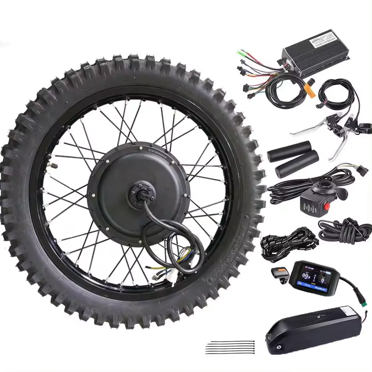 Ebike Kit 72v 3000w 5000w 8000w Gearless Electric Bike Rear Hub Motor for 17 18 19 21 Motorcycle Rim