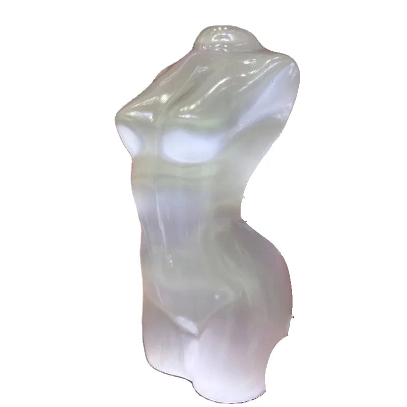 Wholesale Natural crystal woman body selenite carved Model Body Goddess
