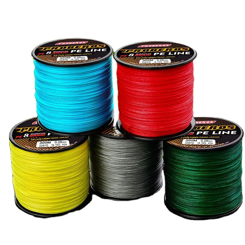 The Factory Wholesale 8 Strands 40-300LB 300meter Pe Braided Fishing Line