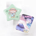 58mm Metal Tinplate Supplies Custom Anime Logo Star Shape Tin Button Pin Badges for Schools