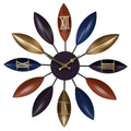 58.5cm Easy Installation Creative Hallway Decor Wall Clocks Wall Hanging Decorative Metal Wall Clock for Living Room Home Decor