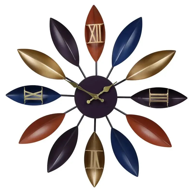 58.5cm Easy Installation Creative Hallway Decor Wall Clocks Wall Hanging Decorative Metal Wall Clock for Living Room Home Decor