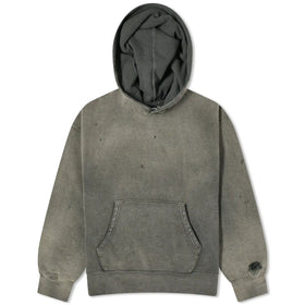 Wholesale Men's Heavyweight Oversized Streetwear Pullover Hoodie 100% Cotton Print Regular Length Vintage Acid Washed Distressed