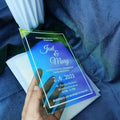 2mm or 3mm Reflections Iridescent Acrylic Holographic Acrylic Wedding Invitation
