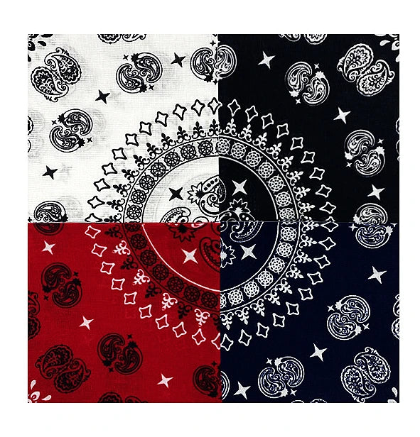 Wholesale 27*27inches Extra Large Cotton Bandanas Custom Printed Multifunction Oversized Paisley Headscarf for Men Women