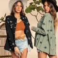 New Spring Made Old Stars Jacket Cardigan Women's Denim Shirt
