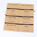 Wholesale Natural Stone Morse Code Bracelet Healing Gemstone Resizable Bracelets for Gift