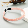 Custom Fashion Women Thin Bling Crystal Beaded Jewelry Crystal Rhinestone Hairband Simple Headband